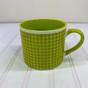 Tara Reed green large houndstooth mug